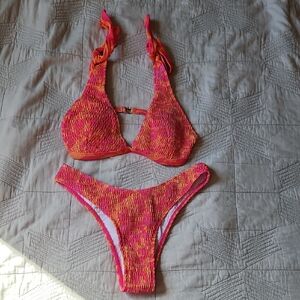 Vibrant Pink and Orange Bikini
